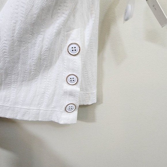 Anthropologie Maeve white woven button detail tank top size small - Picture 5 of 5